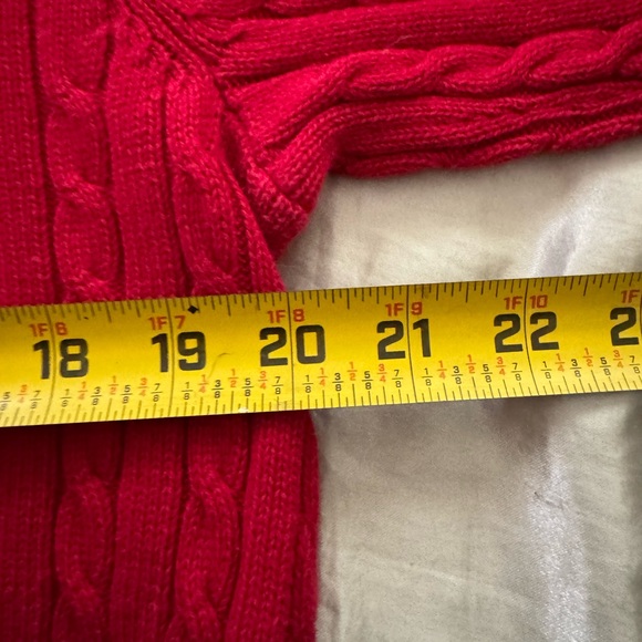 Vintage Ralph Lauren Cable Knit Turtleneck Sweater Crest Logo Made in USA - Picture 7 of 8